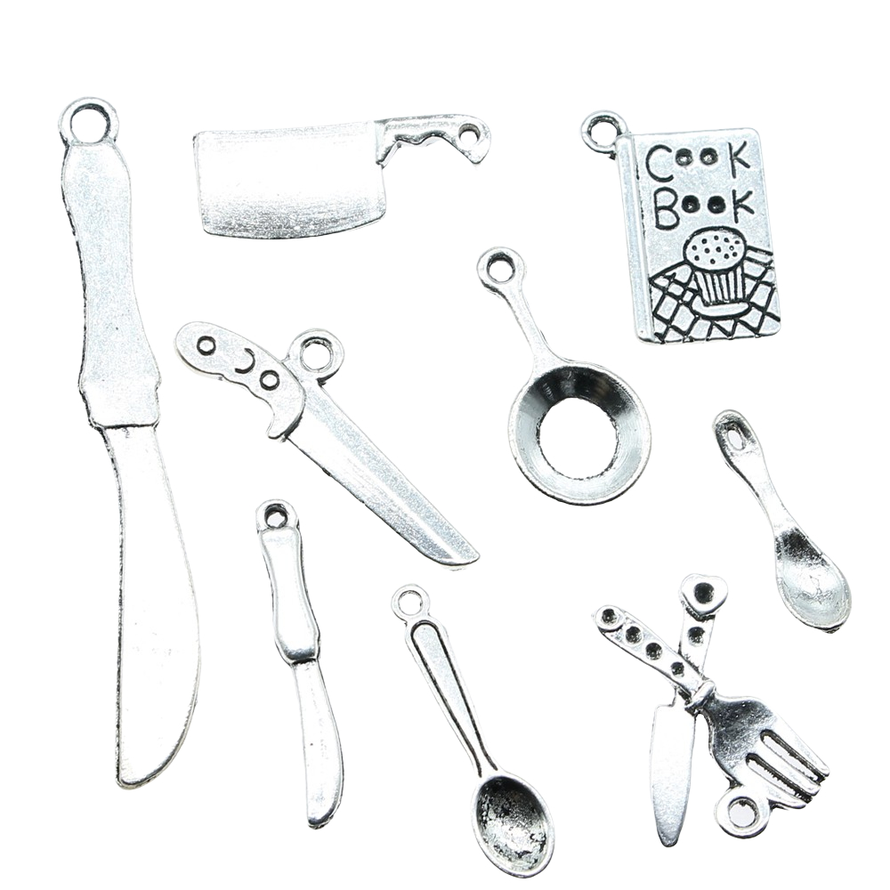 20pcs Kitchenware Charms Antiq - Vintage Collectible Spoons ulasan dan harga