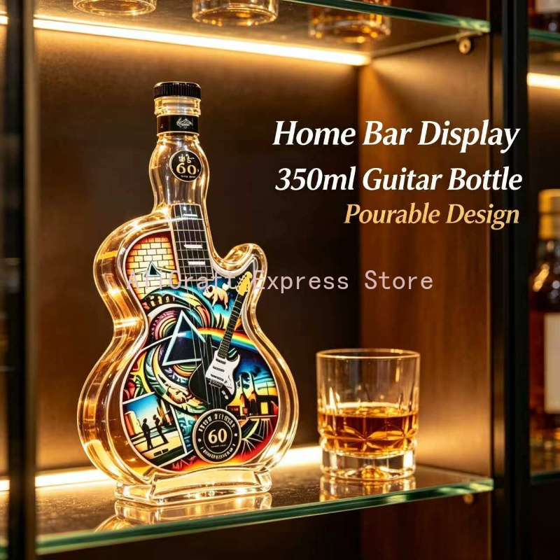 Vintage Rock Pattern Guitar Gl - Vintage Collectible Liquor Bottles ulasan dan harga