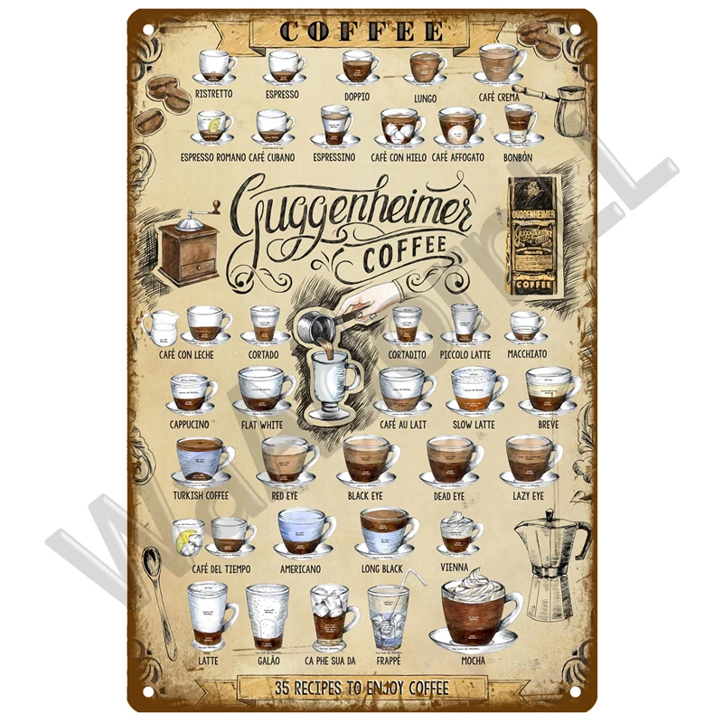 Metal Sign Retro Decor Coffee  - Vintage Collectible Plates ulasan dan harga