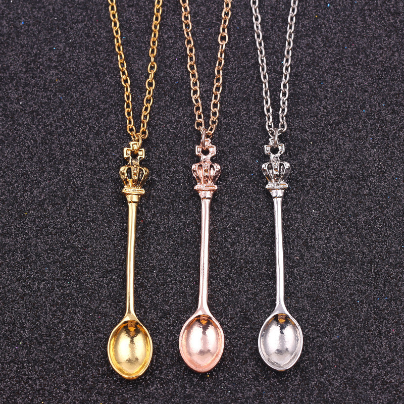 Alice Vintage Gold Crown Spoon - Vintage Collectible Spoons ulasan dan harga