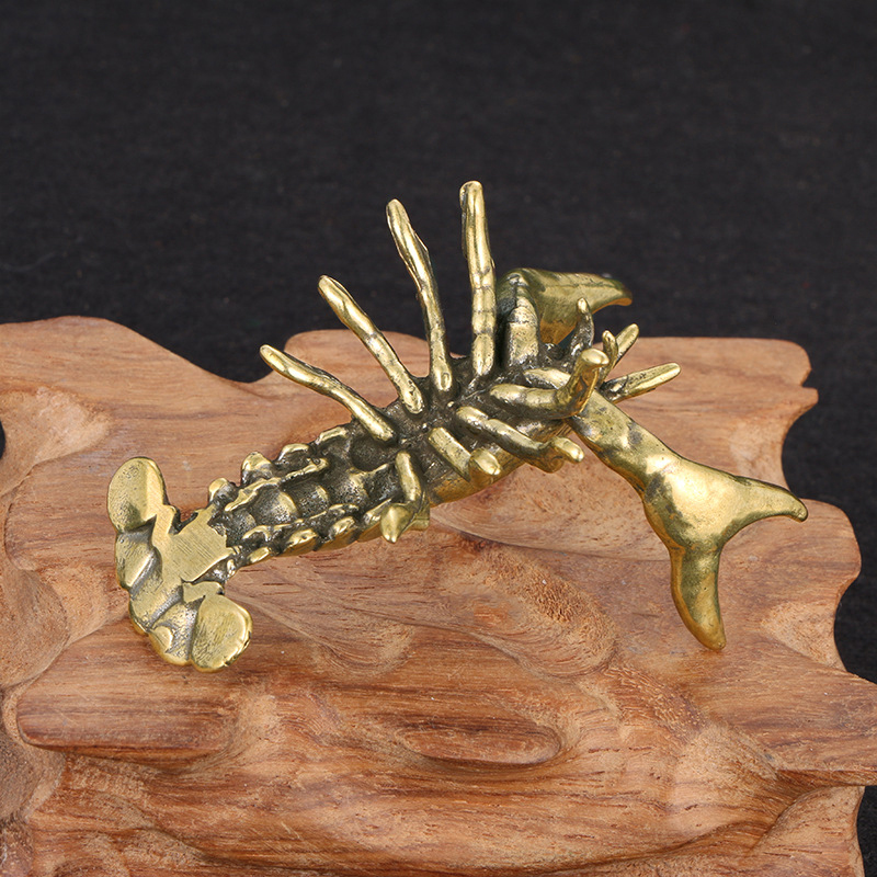【F】Solid Brass Crayfish Orname - Vintage Collectible Pens ulasan dan harga