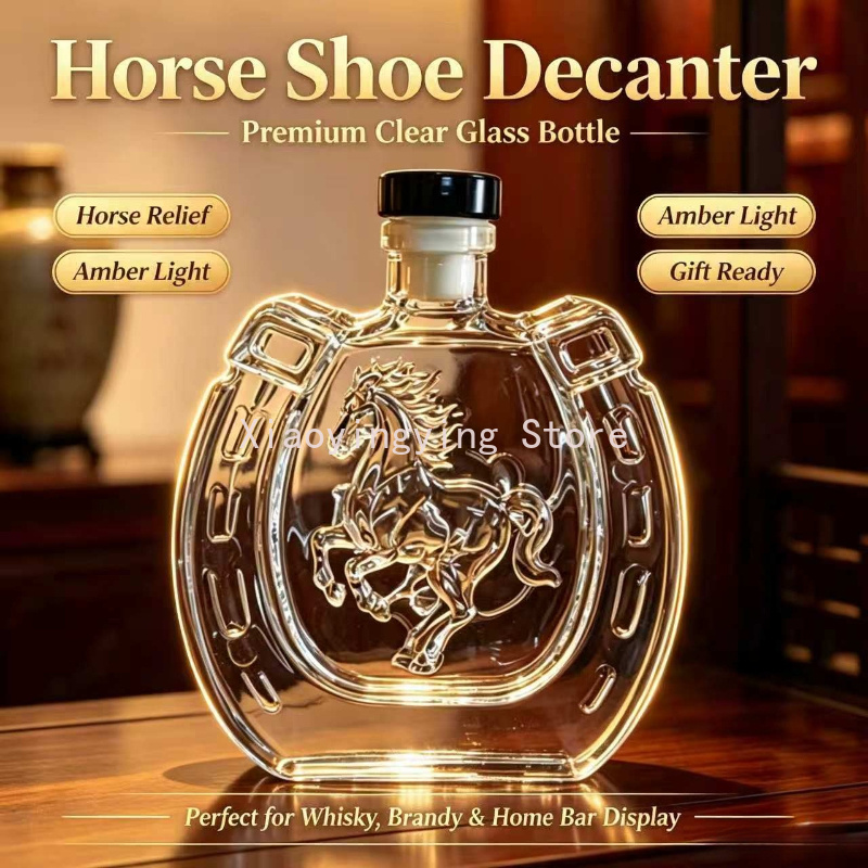 Vintage Horse Embossed Glass W - Vintage Collectible Liquor Bottles ulasan dan harga