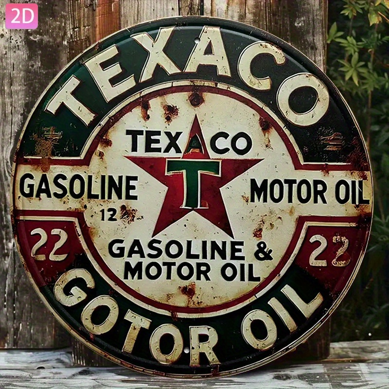 Vintage Texaco Oil Metal Sign— - Vintage Collectible Plates ulasan dan harga